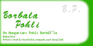 borbala pohli business card